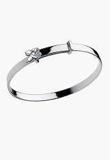 little nice silver angel December birthstone baby bracelet
